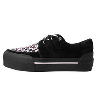 Sneaker Creeper in camoscio leopardato impilato