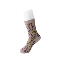 Leopard Khaki Crew Socke