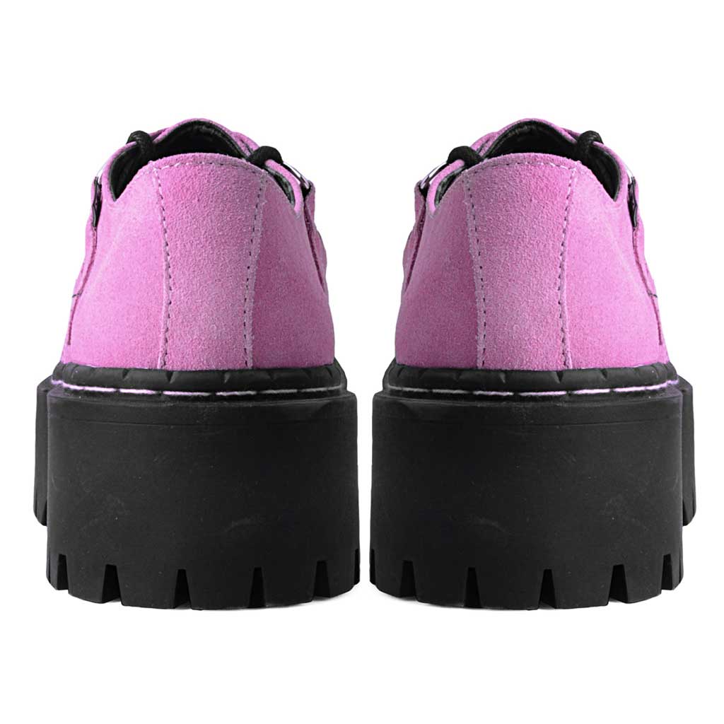 TUK Shoes Double Decker Creeper Pink Suede