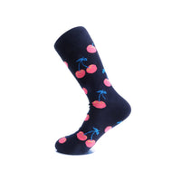 T.U.K. Ankle Sock Black / Cherry Print Womens