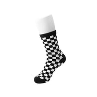 T.U.K. Calzino alla caviglia Nero / Bianco Checker Donna