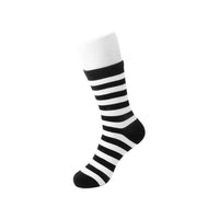 T.U.K. Crew Sock Black / White Stripe Womens