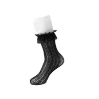 T.U.K. Crew Sock Black Lace Womens