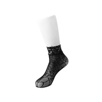 T.U.K. Ankle Sock Black Spiderweb Lace Womens